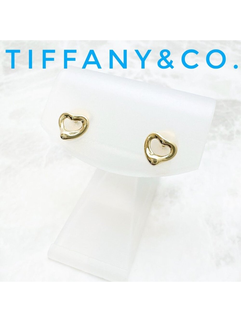 Tiffany & Co Open Heart Yellow Gold Earrings